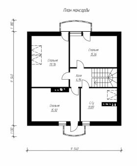 Проект дома с мансардой
